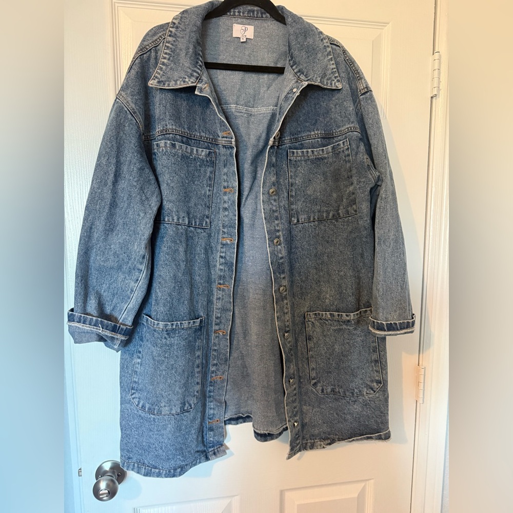Casual Blue Denim Jacket for Women